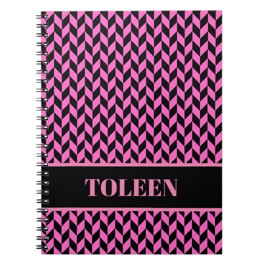 Personalisiertes, farbiges MusterNotebook Notizblock (Vorderseite)