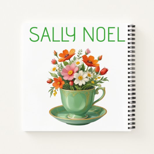 Personalisiertes farbiges Notizbuch (Rückseite)