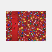 Personalisiertes, farbiges Poolmuster Fleecedecke (Vorderseite (Horizontal))