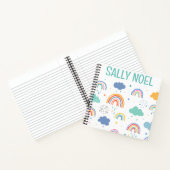 Personalisiertes farbiges Regenbogenheft Notizblock (Innenseite)