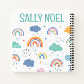 Personalisiertes farbiges Regenbogenheft Notizblock (Rückseite)