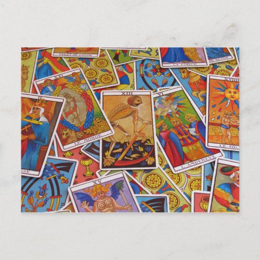 Personalisiertes farbiges Tarot Postkarte (Vorderseite)