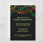 Personalisiertes farbiges Weihnachtslicht-Party Einladung (Vorderseite)