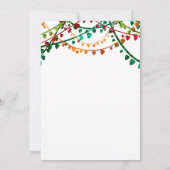 Personalisiertes farbiges Weihnachtslicht-Party Einladung (Rückseite)