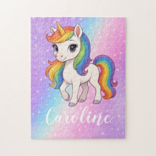 Personalisiertes Farbmagie-Einhorn Puzzle