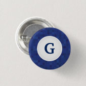 Personalisiertes Farbmuster aus blauem Mosaikbild Button (Vorne & Hinten)
