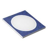 Personalisiertes Farbmuster aus blauem Mosaikbild Notizblock (angewinkelt)