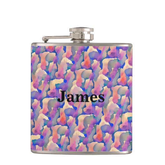 Personalisiertes Farbmuster Flachmann (Vorderseite)