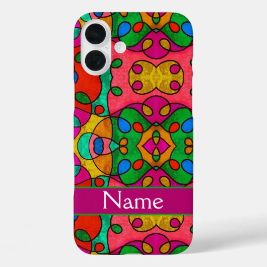 Personalisiertes Farbmuster mit Ihrem Namen Case M (Rückseite)