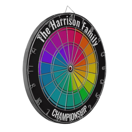 Personalisiertes Farbrad für die Weltmeisterschaft Dartscheibe (Vorderseite Links)