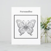 Personalisiertes Farbschmetterlingspapier (Stehend Vorderseite)