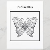 Personalisiertes Farbschmetterlingspapier (Vorderseite)