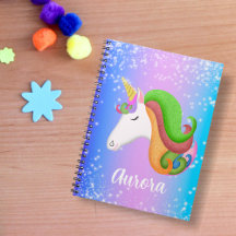 Personalisiertes Farbunicorn Glitter 