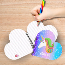 Personalisiertes Farbunicorn Glitter 