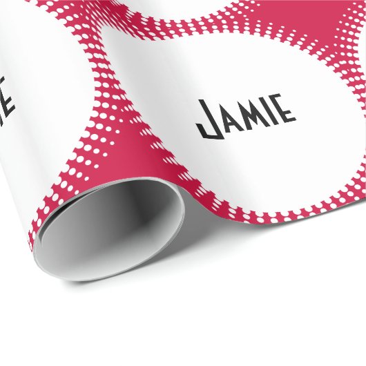 Personalisiertes Farbwrapper Geschenkpapier (Rolleneckpunkt)