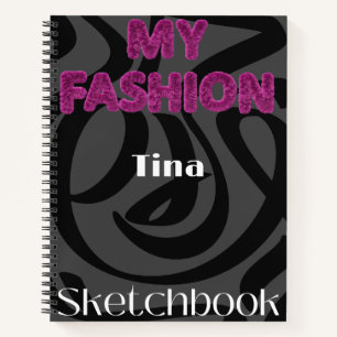 Personalisiertes Fashion Design Sketchbook Notizblock