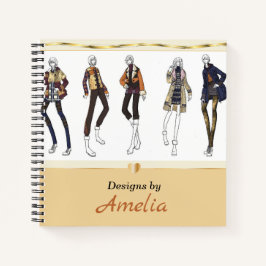Personalisiertes Fashion Sketchbook-Notebook Notizblock