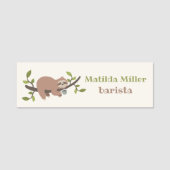 Personalisiertes Faultier-Cafébar-Schild Namensschild (Vorderseite)