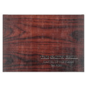 Personalisiertes Faux-Holz-BBQ-Grill-Master-Glas Schneidebrett (Vorderseite)