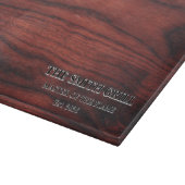 Personalisiertes Faux-Holz-BBQ-Grill-Master-Glas Schneidebrett (Ecke)