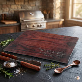 Personalisiertes Faux-Holz-BBQ-Grill-Master-Glas Schneidebrett