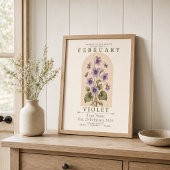 Personalisiertes Februar-Geburtsblumenposter Poster