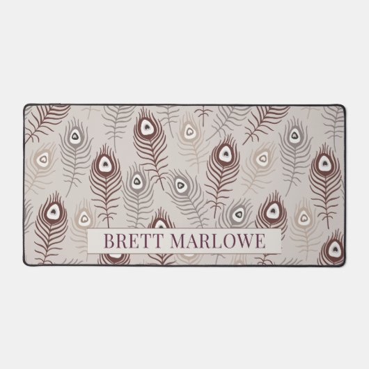 Personalisiertes Federmuster Schreibtischunterlage (Vorderseite)