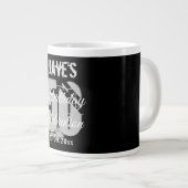 Personalisiertes feines Schwarz 50 jeden Geburtsta Jumbo-Tasse (Vorderseite Rechts)
