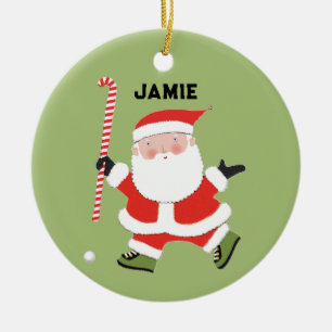 personalisiertes Feldhockey-Andenken Keramik Ornament