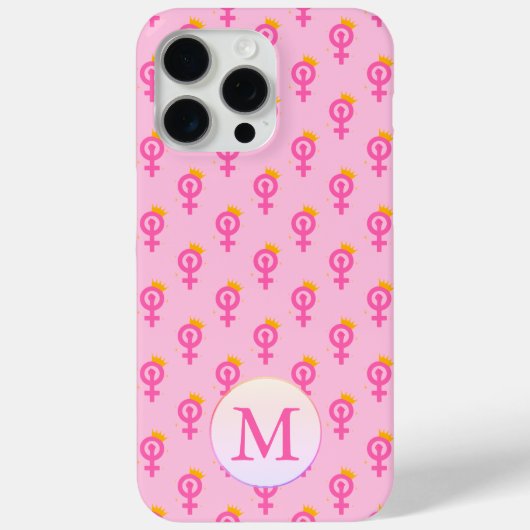 Personalisiertes Feministenrosa Case-Mate iPhone Hülle (Rückseite)