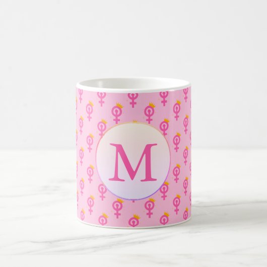 Personalisiertes Feministenrosa Kaffeetasse (Mittel)
