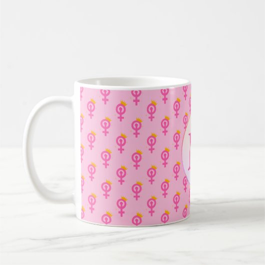 Personalisiertes Feministenrosa Kaffeetasse (Links)