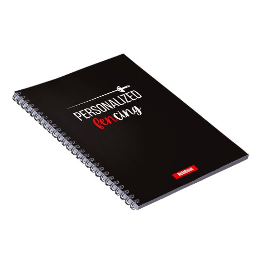 Personalisiertes Fencing-Notebook Notizblock (Rechte Seite)