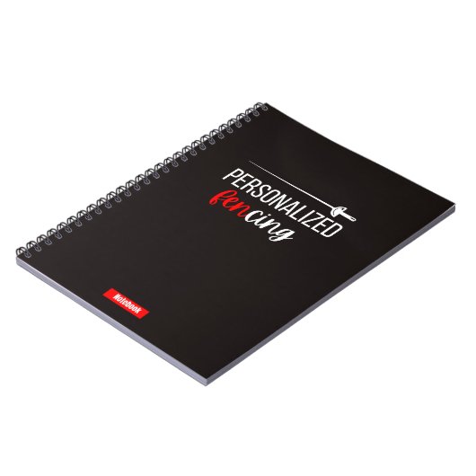 Personalisiertes Fencing-Notebook Notizblock (Linke Seite)