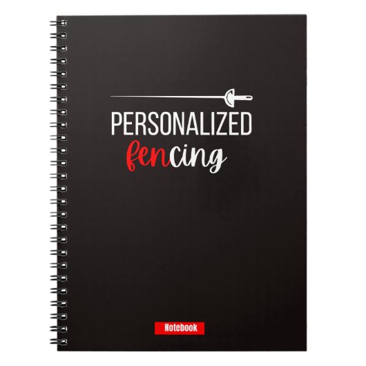 Personalisiertes Fencing-Notebook Notizblock (Vorderseite)