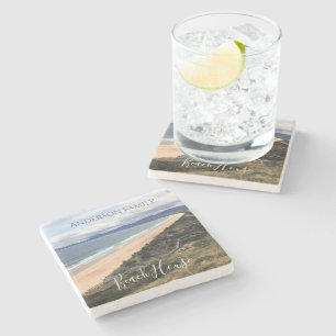 Personalisiertes Ferienhaus mit Bergblick am Stran Steinuntersetzer