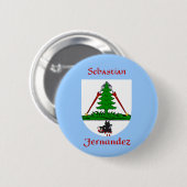 Personalisiertes Fernandez Historisches Schild Button (Vorne & Hinten)