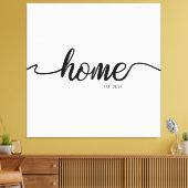 Personalisiertes festes Jahr | ZUHAUSE Leinwanddruck (Insitu (Wohnzimmer))