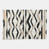 Personalisiertes, fett geometrisches Mustertuch Geschirrtuch (Horizontal)