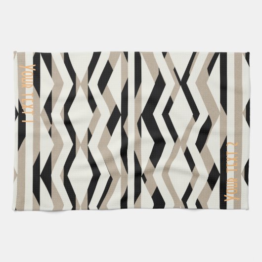 Personalisiertes, fett geometrisches Mustertuch Geschirrtuch (Horizontal)