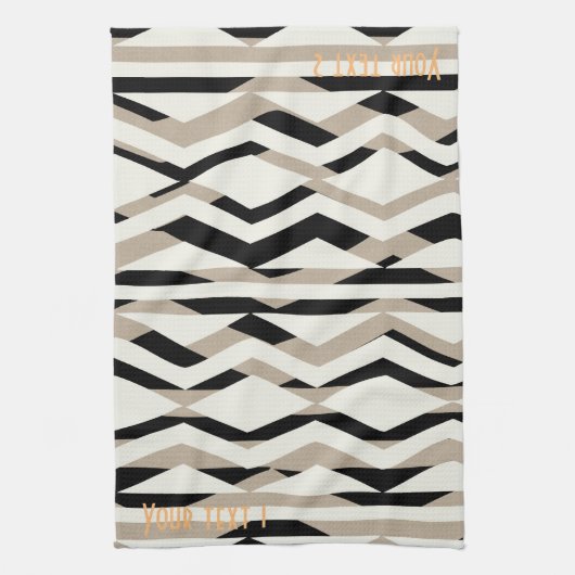 Personalisiertes, fett geometrisches Mustertuch Geschirrtuch (Vertikal)