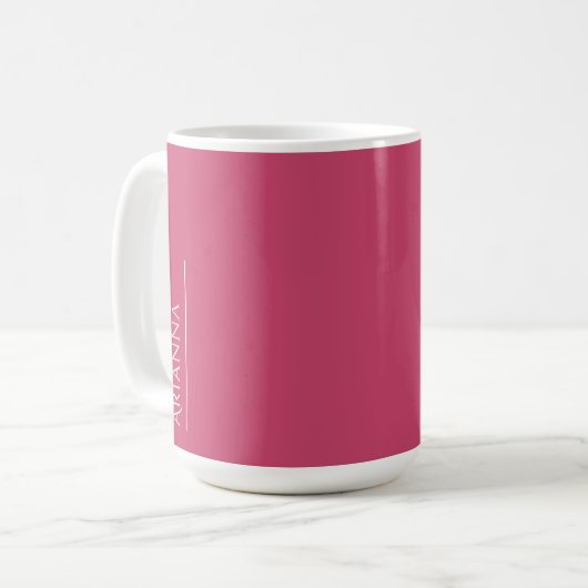 Personalisiertes fett rosa kaffeetasse (Vorderseite Links)