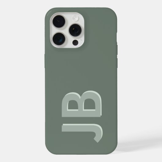 Personalisiertes fettes Anfangsmonogramm iPhone Hülle (Rückseite)