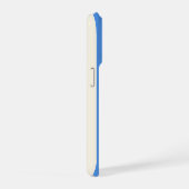Personalisiertes fettes Monogramm, blauer Streifen iPhone Hülle (Rechte Seite)