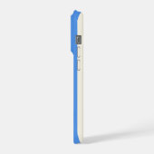 Personalisiertes fettes Monogramm, blauer Streifen iPhone Hülle (Linke Seite)
