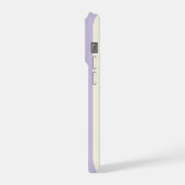 Personalisiertes fettes Monogramm, Lavendelstreife iPhone Hülle (Linke Seite)