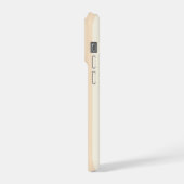 Personalisiertes fettes Monogramm, neutrale Streif iPhone Hülle (Linke Seite)