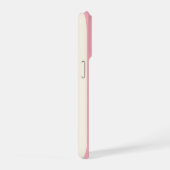 Personalisiertes fettes Monogramm, rosa Streifen iPhone Hülle (Rechte Seite)