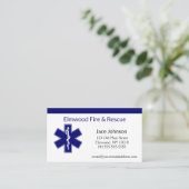 Personalisiertes Feuer und Rettung Visitenkarte (Stehend Vorderseite)