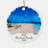 Personalisiertes Fidschi-Ornament, Fidschi-Geschen Keramik Ornament (Vorne)